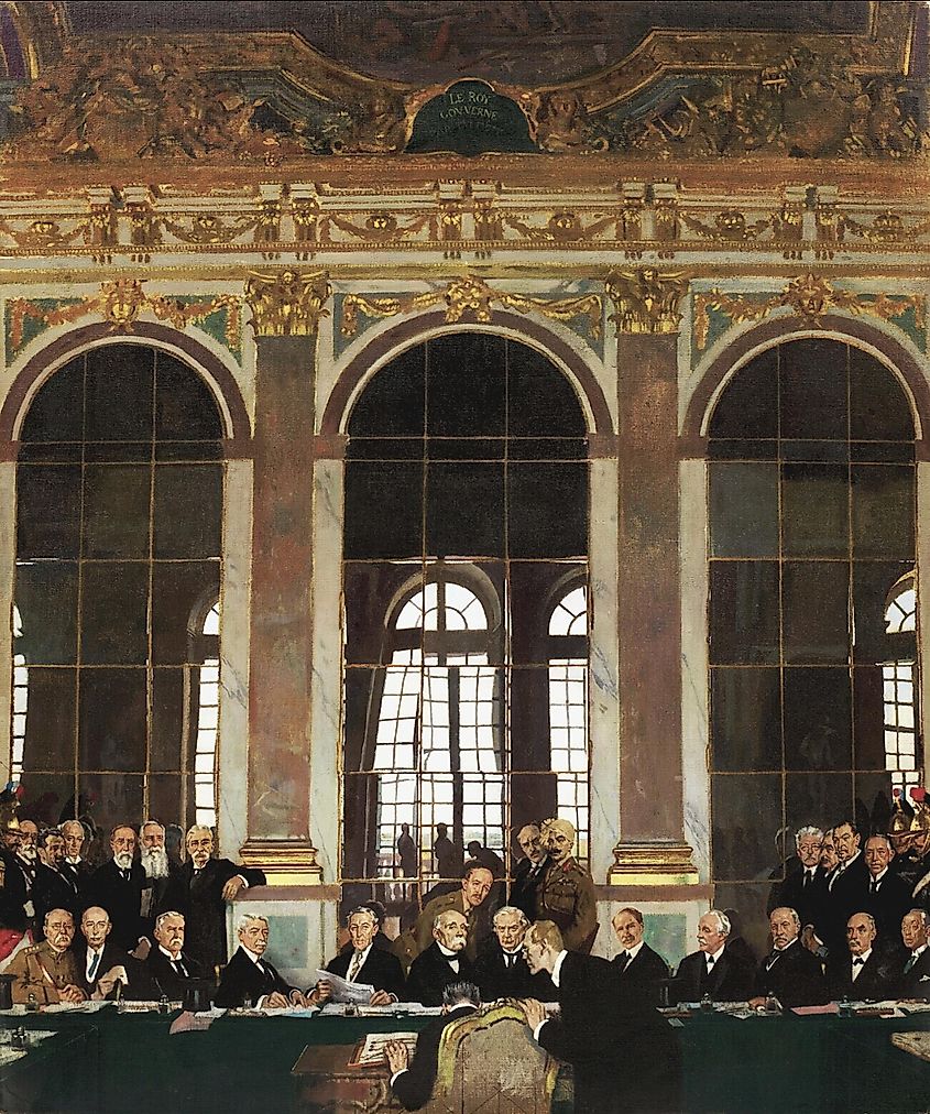 The Signing of Peace in the Hall of Mirrors, Versailles, 28th June 1919