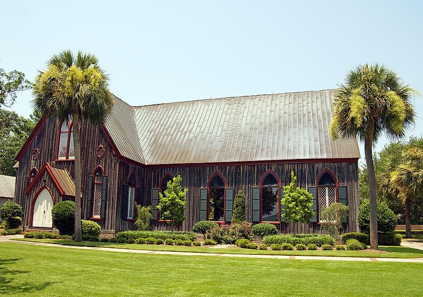 The Church of the Cross built in 1857 in Blufton, South Carolina.