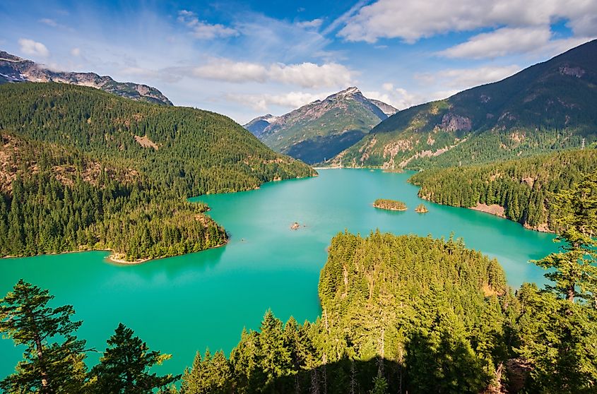 The Diablo Lake at North Cascades National Park in Washington State,
