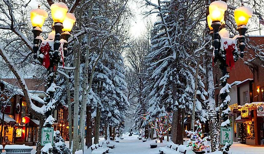 Winter scene in Lewisburg, West Virginia.