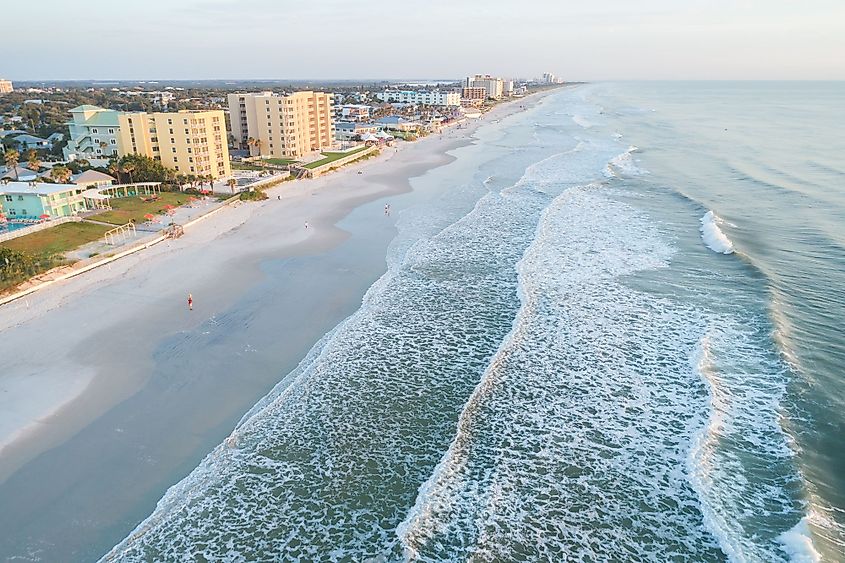 Aerial view of New Smyrna Beach, Florida