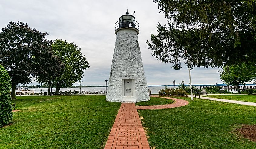 Warm Cloudy day in Havre De Grace, Maryland on the Board Walk