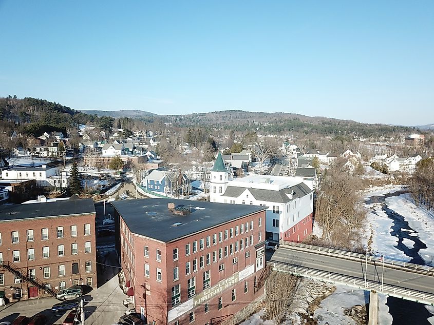 Covered Bridge/River (Winter) Littleton, New Hampshire.