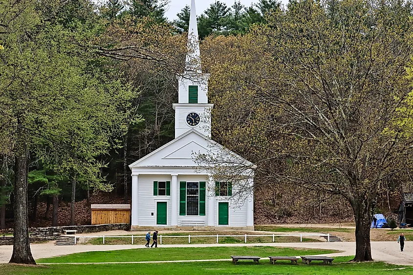 Center meeting house in old Sturbridge village, Massachusetts