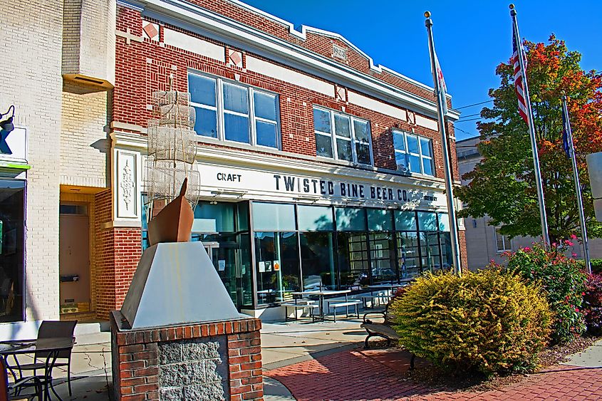 Twisted Bine Beer Co. is a small-scale microbrewery of craft beer with an onsite tasting room and farm to table restaurant that is located in Mount Joy, Pa.