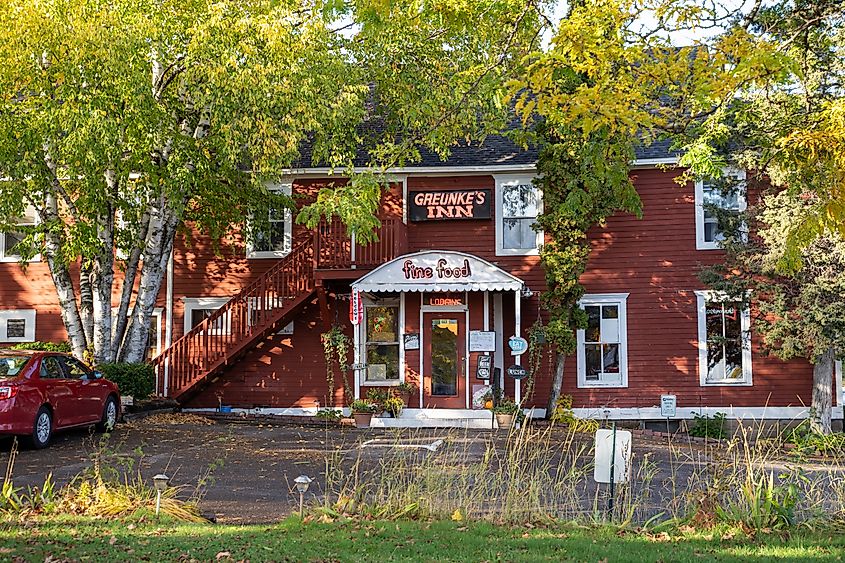 Greunkes First Street Inn, a popular restaurant and hotel in Bayfield, Wisconsin. 