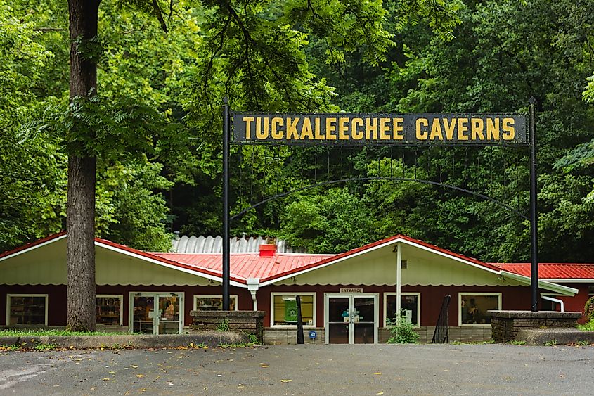The entrance to Tuckaleechee Caverns in Townsend, Tennessee