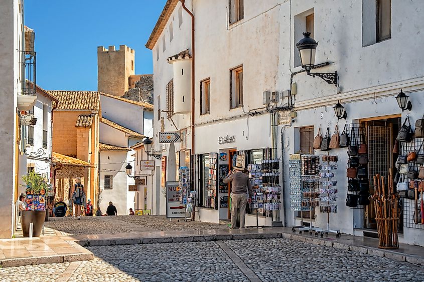 Old Town area in Guadalest, Spain.