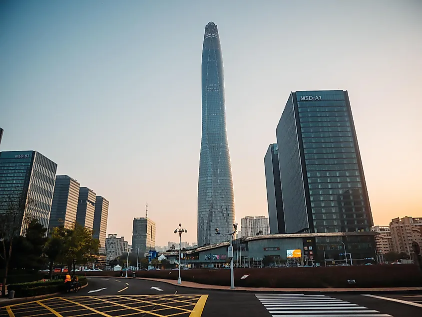 View of the Tianjin CTF Finance Centre