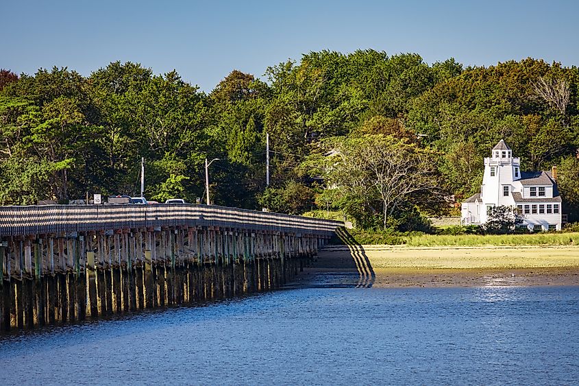 Powder Point Bridge in Duxbury, Massachusetts.