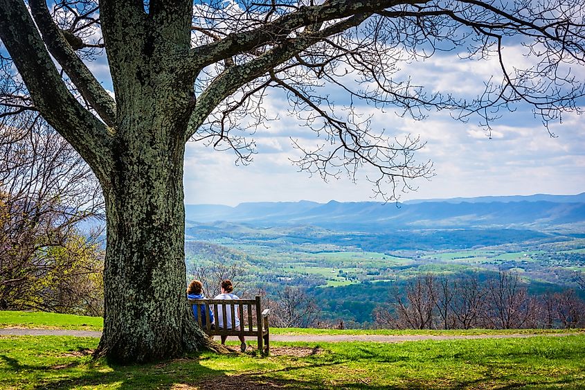 A viewpoint at the Dickey Ridge Visitor Center, Virginia.