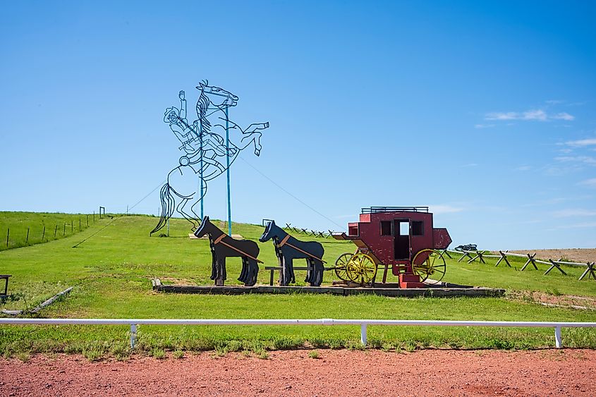 Sculptures along the Enchanted Highway in North Dakota.