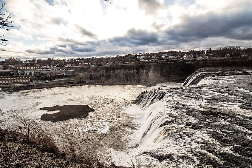 The Cohoes Falls in Cohoes, New York.