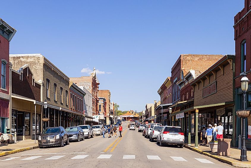 The old business district on Main Street