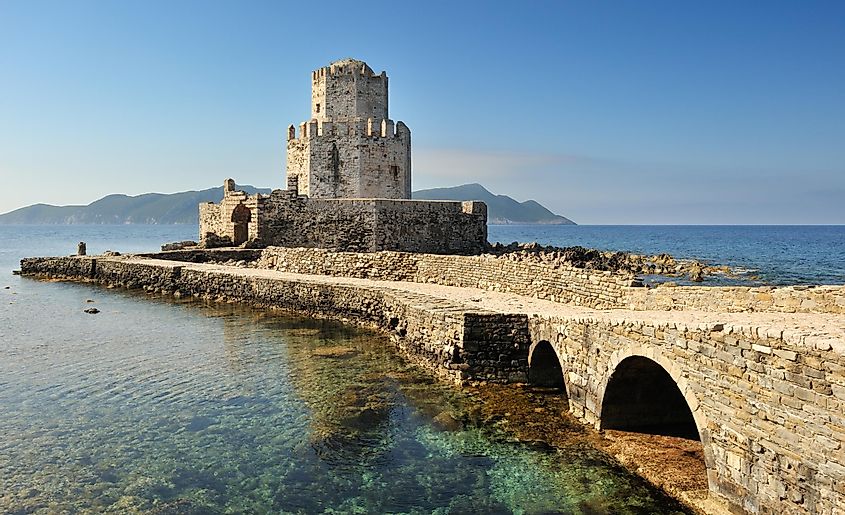 Watchtower of the medieval castle of Methoni,