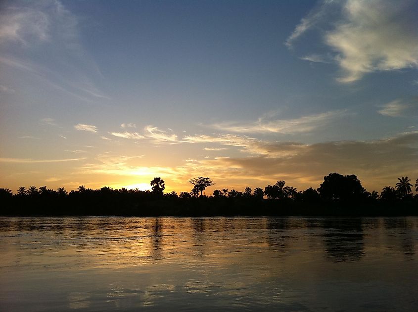 Sunset over the Kasai River.