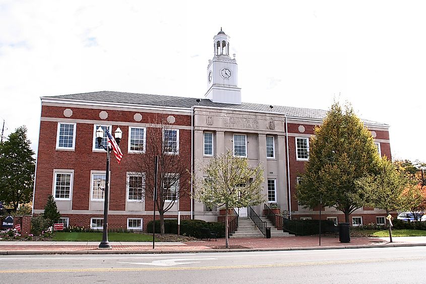 Delaware City Hall in Delaware, Ohio.