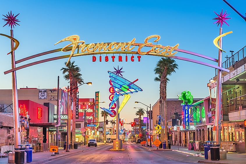 Fremont street in Las Vegas