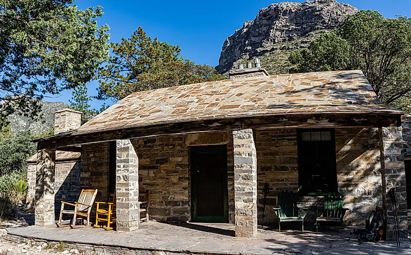 The Historic Pratt Cabin in McKittrick Canyon, Guadalupe Mountains National Park, Texas, USA.