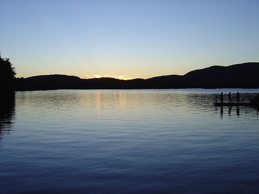Sunset, Blue Mountain Lake, New York