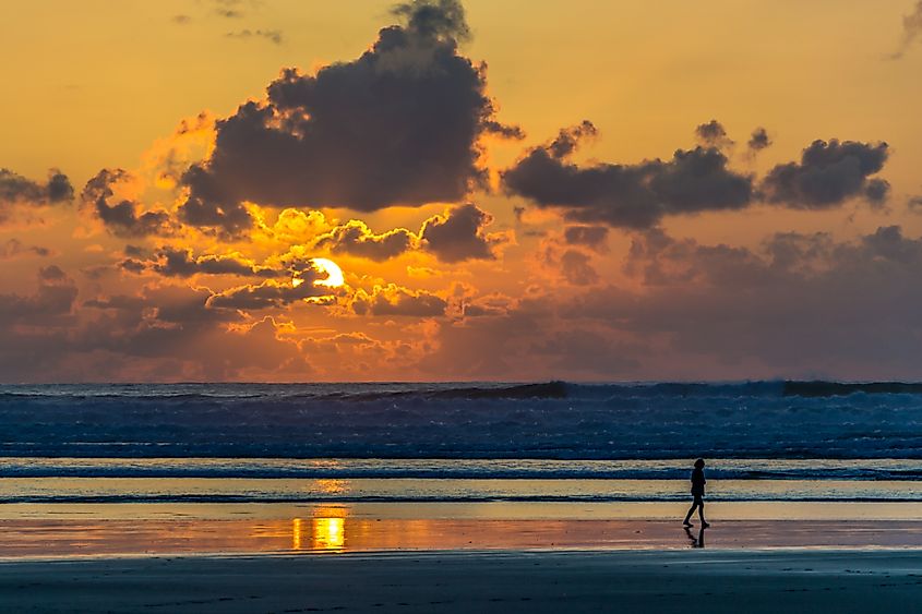 The beach at Seaside, Oregon.