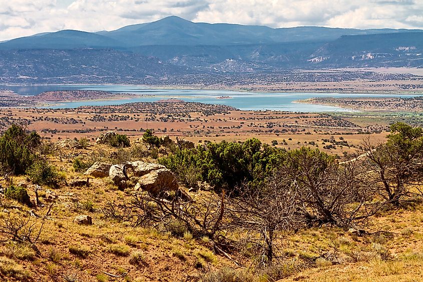Abiquiu Lake, New Mexico, as seen from Chimney Rock area at Ghost Ranch