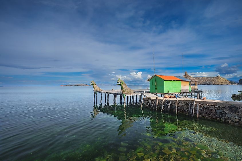 ISLA DEL SOL, LAKE TITICACA, BOLIVIA . A beautiful landscape of island before the storm. Credit: Miroslav Srb/Shutterstock.com