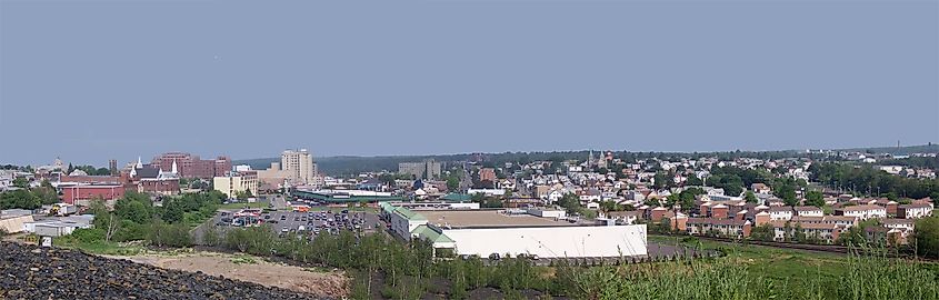 Downtown Hazleton, Pennsylvania.