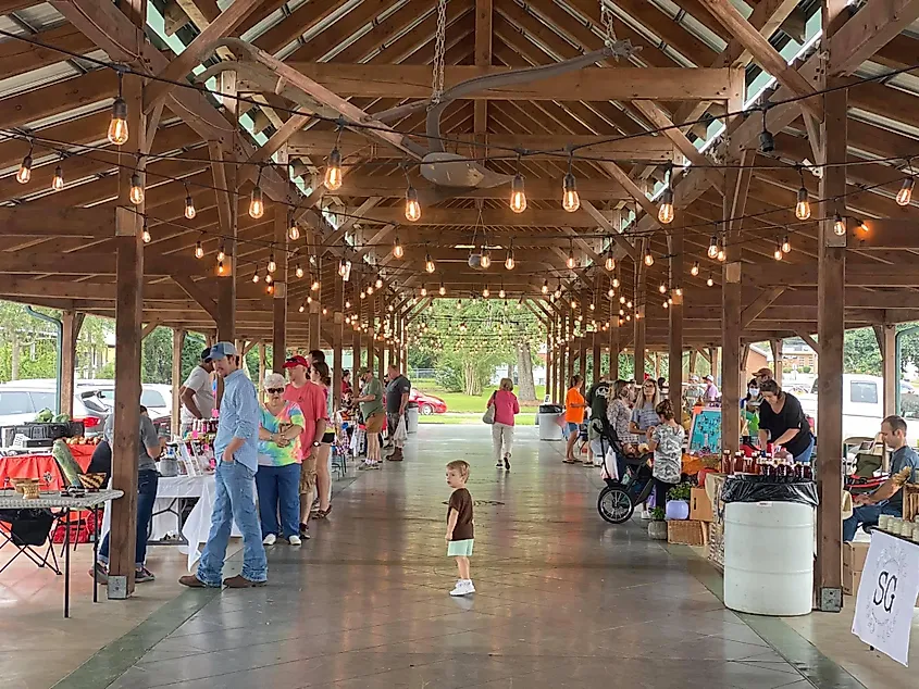 Downtown farmer's market in Dublin, Georgia
