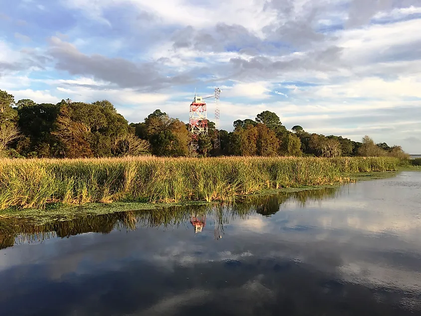 Range Tower near Lake George on the St. Johns River in Florida