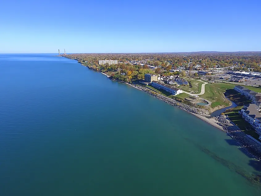 Aerial view of Willowick, Ohio.