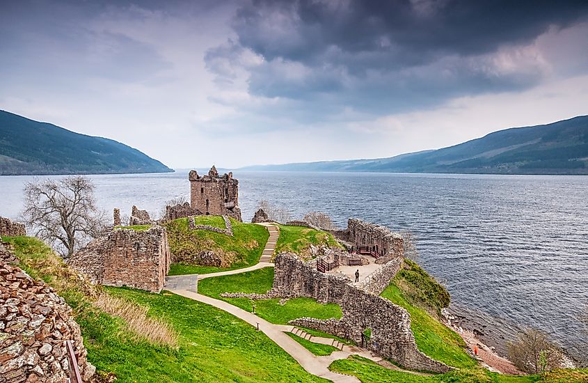 Loch Ness in the Scottish Highlands, set in the trench of the Great Glen Fault.
