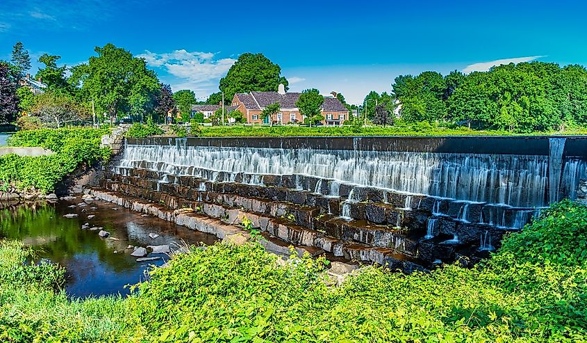 Harrisville Mill Pond in Harrisville, RI