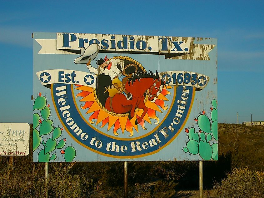 Presidio, Texas. In Wikipedia. https://en.wikipedia.org/wiki/Presidio,_Texas By Yuan Yufei - User:Jadecolour - https://upload.wikimedia.org/wikipedia/en/4/48/Presidio_texas.jpg, CC BY-SA 3.0, https://commons.wikimedia.org/w/index.php?curid=9871545