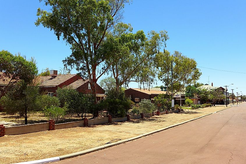 Along Railway Avenue in Nungarin, Western Australia.