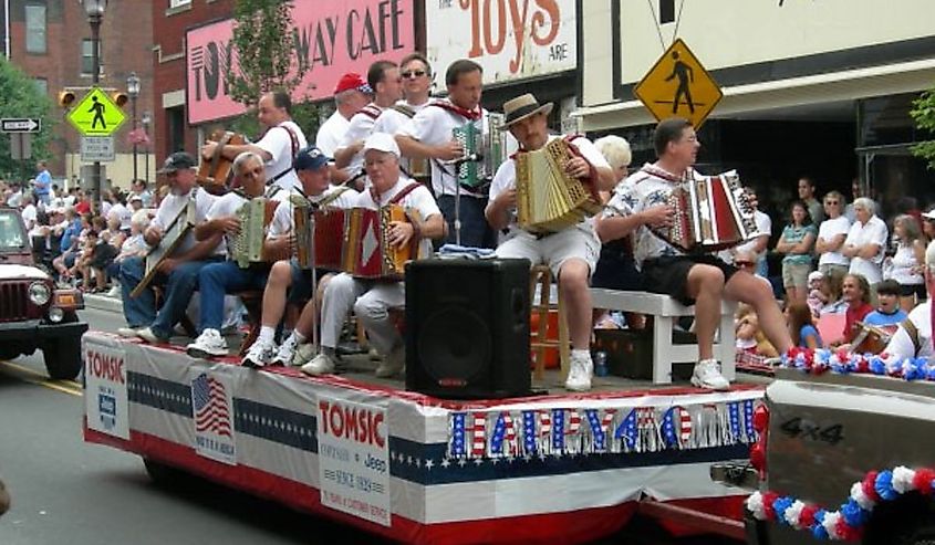 A view from Pike Street in downtown Canonsburg, Pennsylvania on Independence Day for the annual Fourth of July parade.