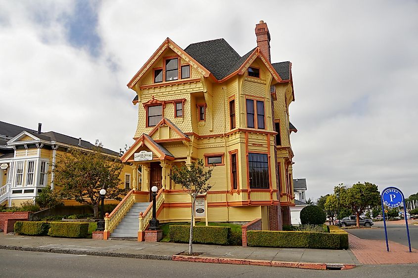 Victorian historical colorful houses. Astoria, Oregon, USA. Editorial credit: Petr Podrouzek / Shutterstock.com