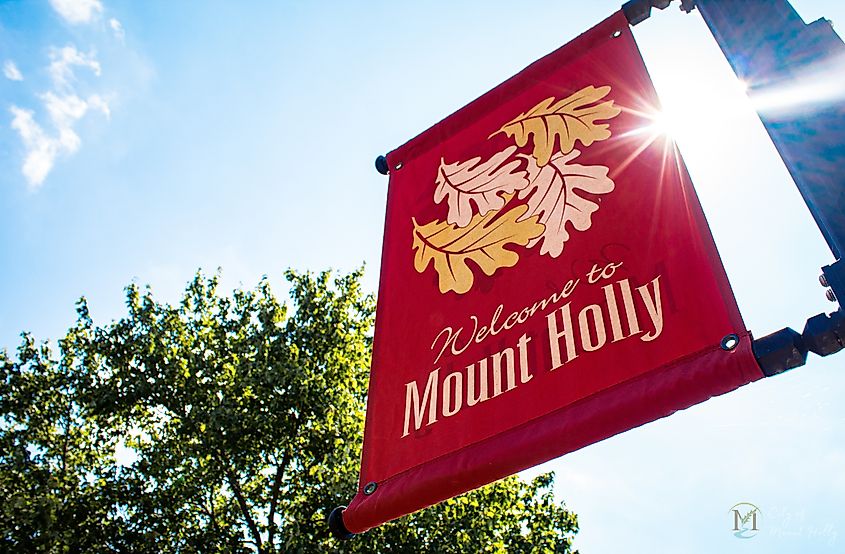 Town of Mount Holly Street Sign