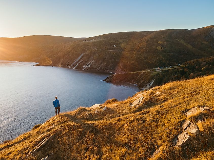 Hiking at Meat Cove, Cape Breton, Nova Scotia, Canada
