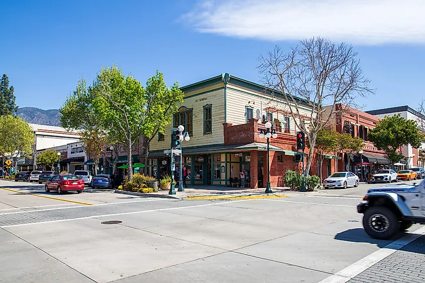 Myrtle Avenue in Monrovia, California.