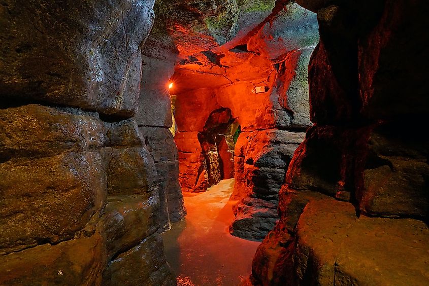 Inside the Olentangy Indian Caverns in Ohio