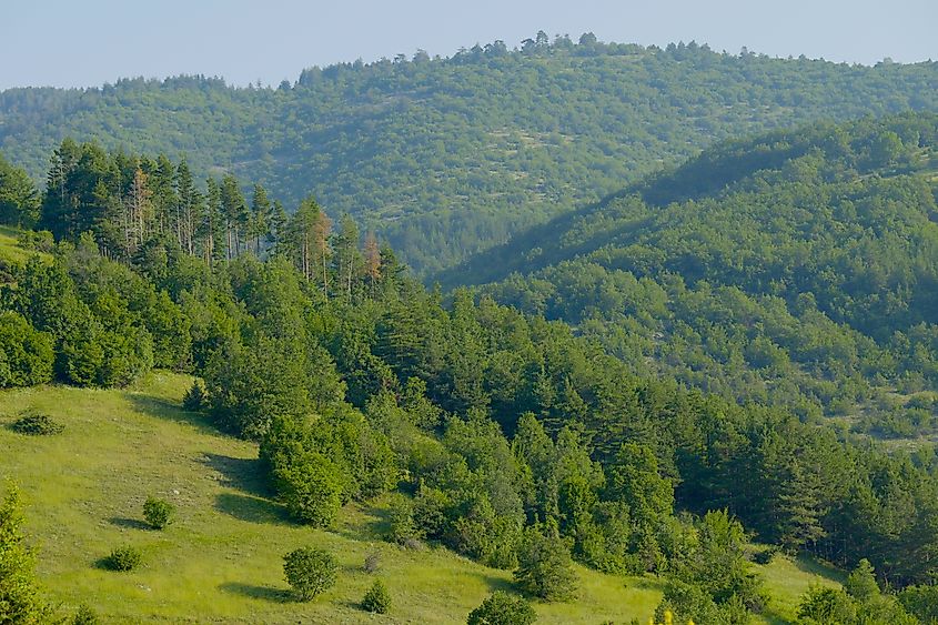 Picturesque landscape of the Rhodope Mountains, Bulgaria, EU. 