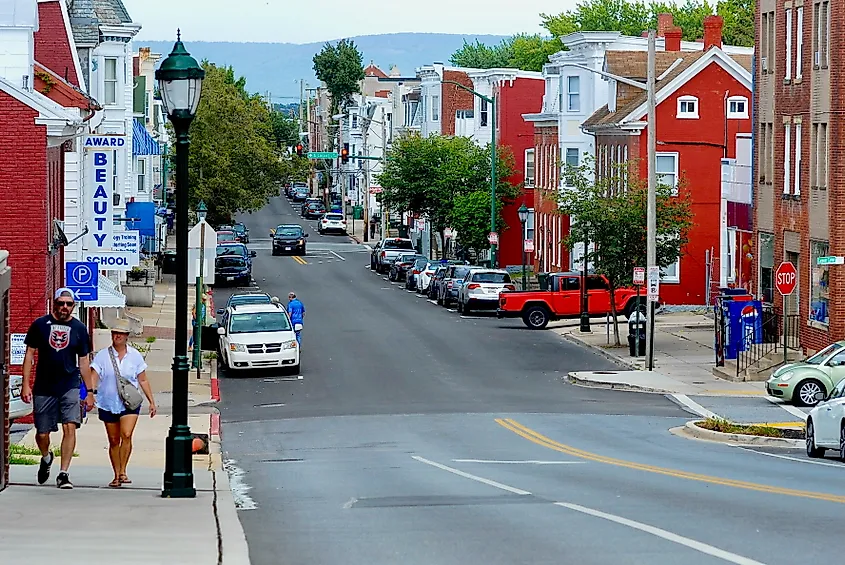 Street view of Hagerstown, Maryland.