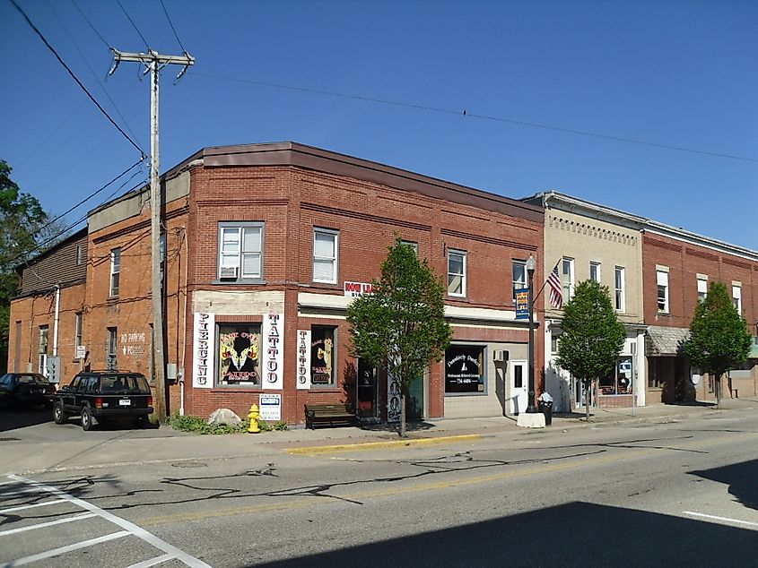 Downtown Edinboro, Pennsylvania.