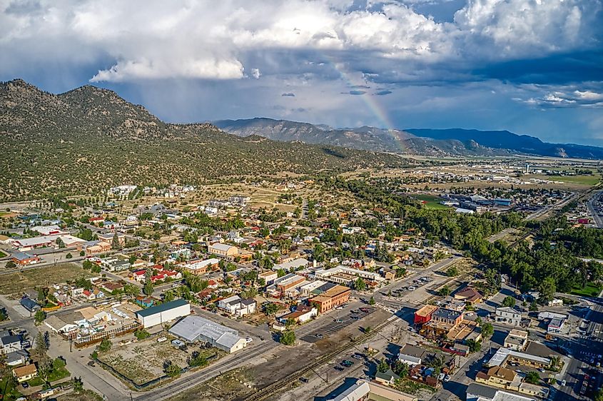 Aerial view of Buena Vista, Colorado