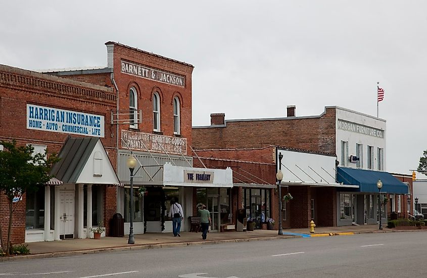 Historic buildings in downtown Monroeville