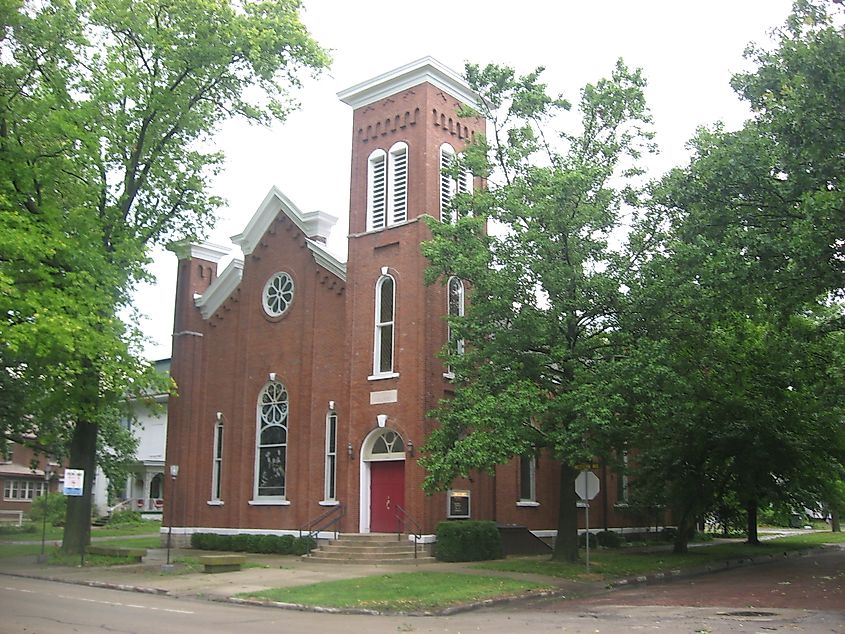 Unity Church, erected in 1872, Mattoon, Illinois.