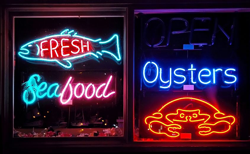 A seafood restaurant in Coos Bay, Oregon.