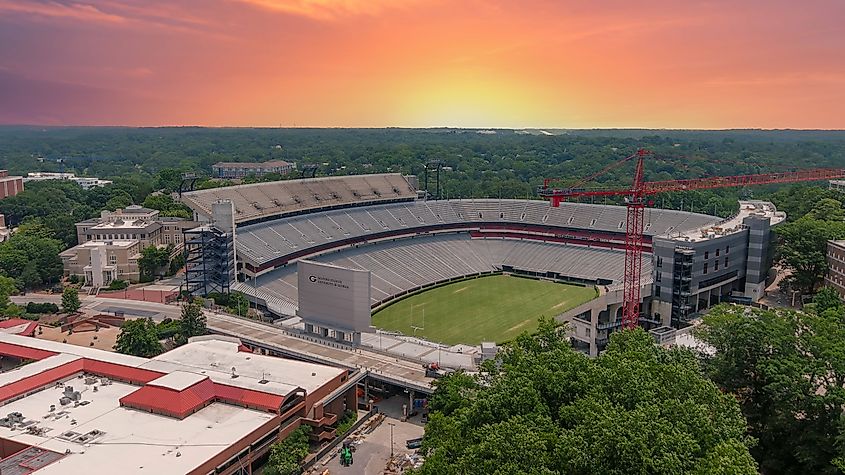 Sanford Stadium at the University of Georgia in Athens. Editorial credit: Marcus E Jones / Shutterstock.com