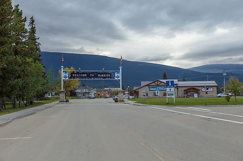 The beautiful town of McBride, British Columbia, Canada.